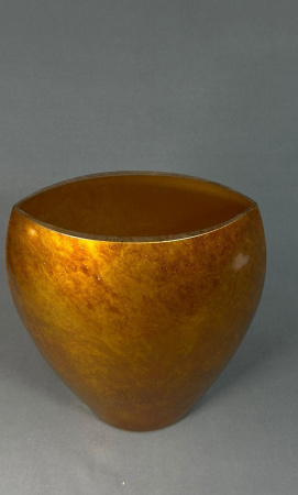 Ваза золото Тигровый глаз овальная